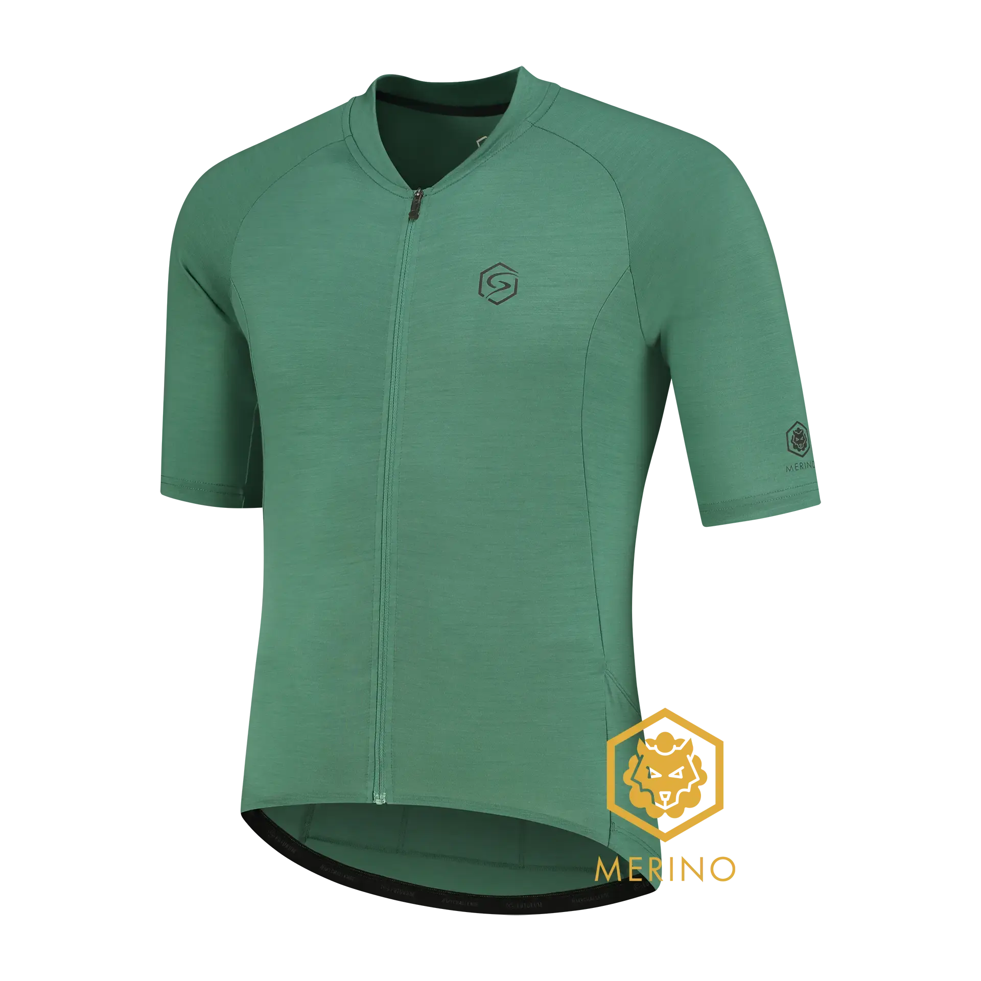 FUTURUM JONA Merino Fietsshirt Korte Mouwen Groen Heren