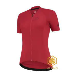 FUTURUM ROSA Merino Fietsshirt Korte Mouwen Rood Dames
