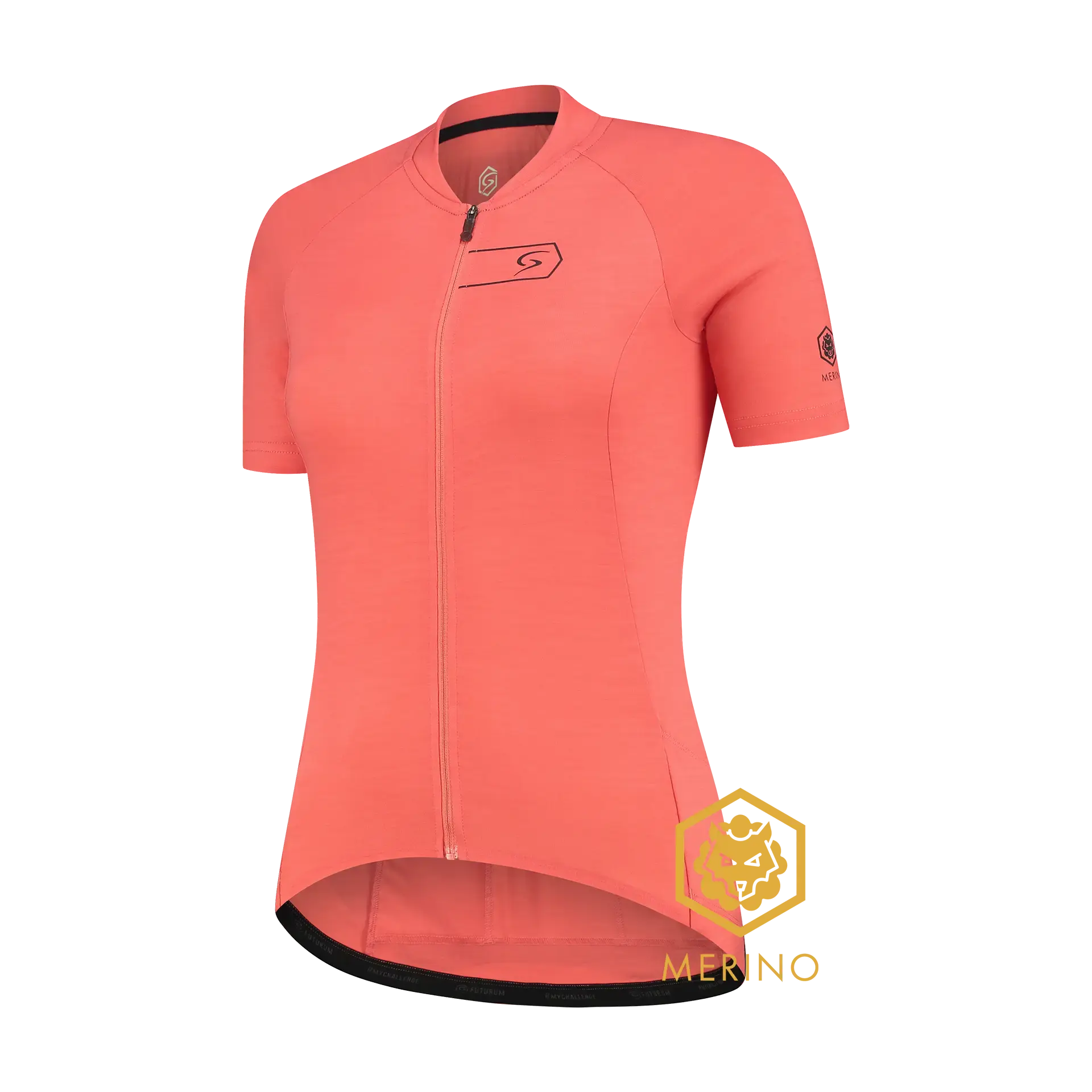 FUTURUM ROSA Merino Fietsshirt Korte Mouwen Roze Dames