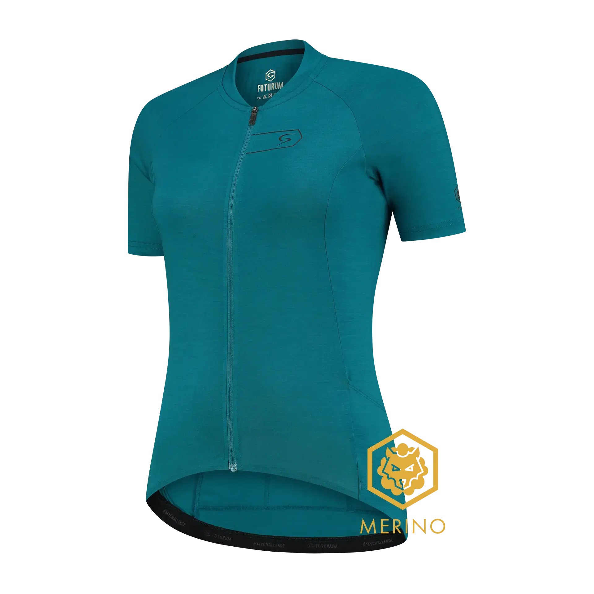 FUTURUM ROSA Merino Fietsshirt Korte Mouwen Turquoise Dames