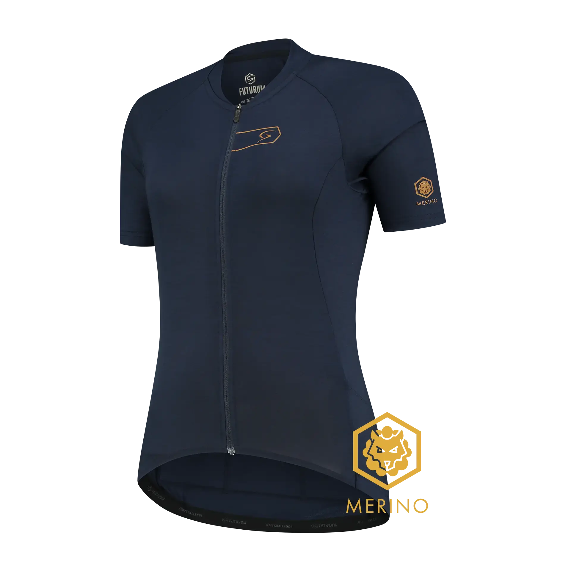 FUTURUM ROSA Merino Fietsshirt Korte Mouwen Donkerblauw Dames