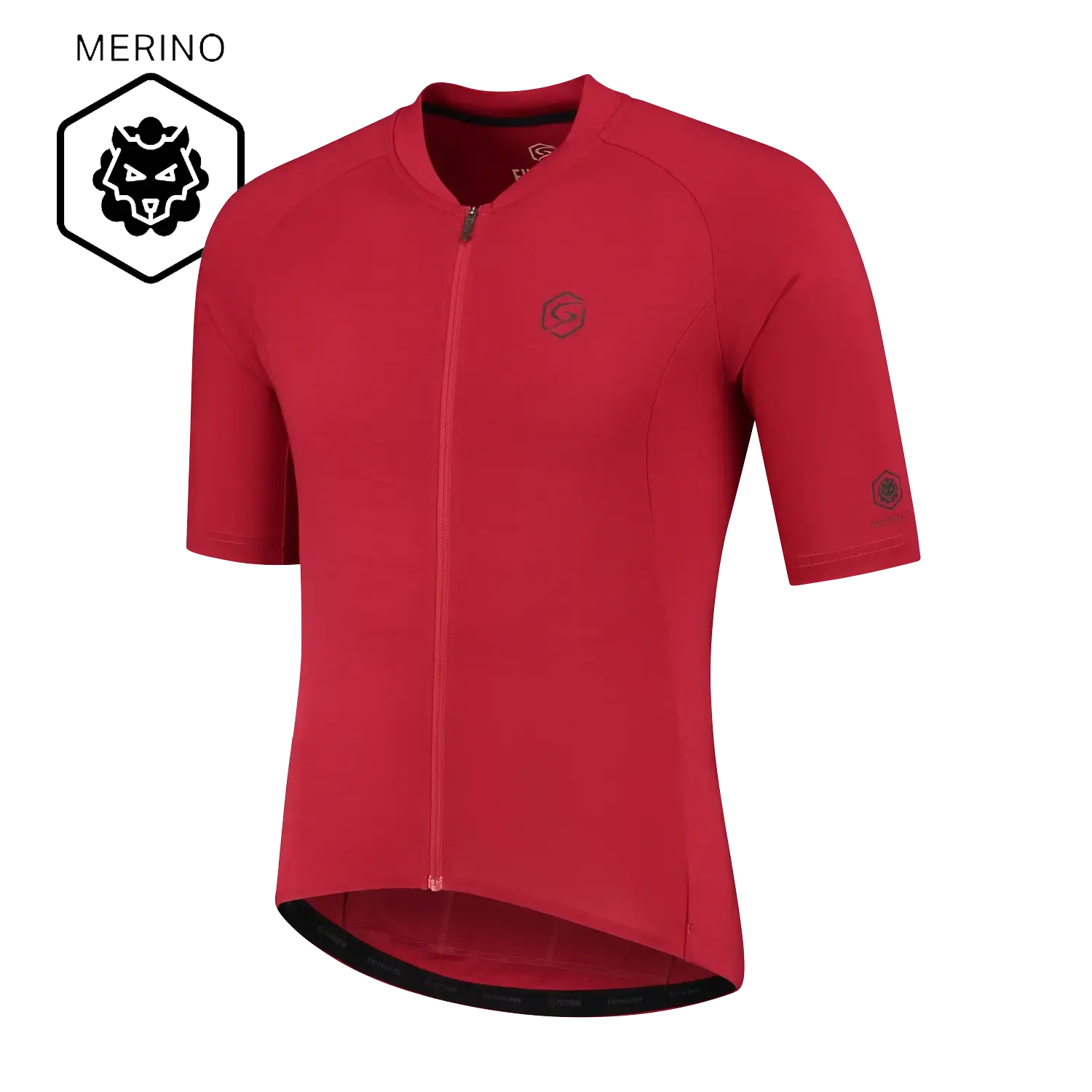 FUTURUM JONA Merino Fietsshirt Korte Mouwen Rood Heren