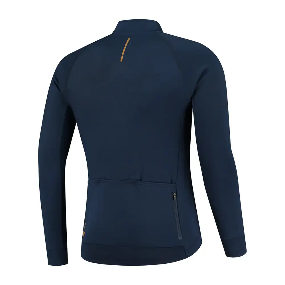 FUTURUM JONA Merino Fietsshirt Lange Mouwen Donkerblauw Heren