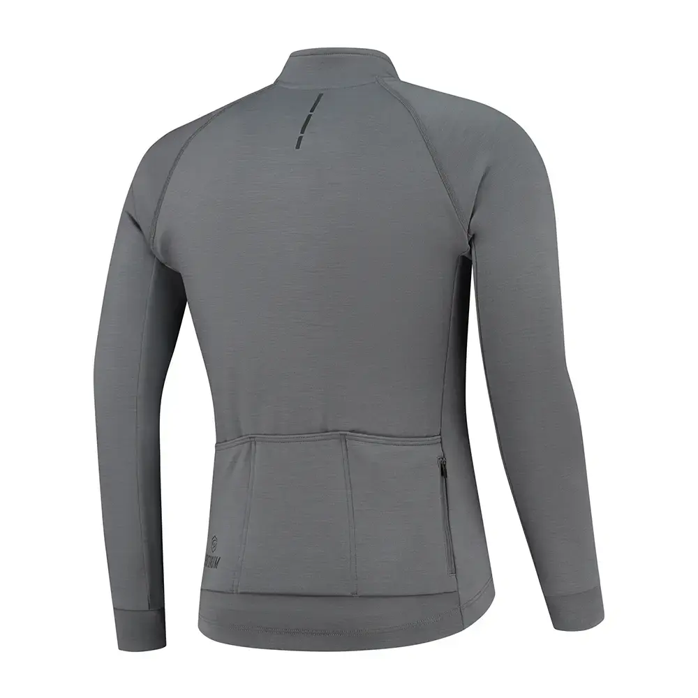 FUTURUM JONA Merino Fietsshirt Lange Mouwen Grijs Heren