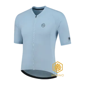 FUTURUM JONA Merino Fietsshirt Korte Mouwen Lichtblauw Heren