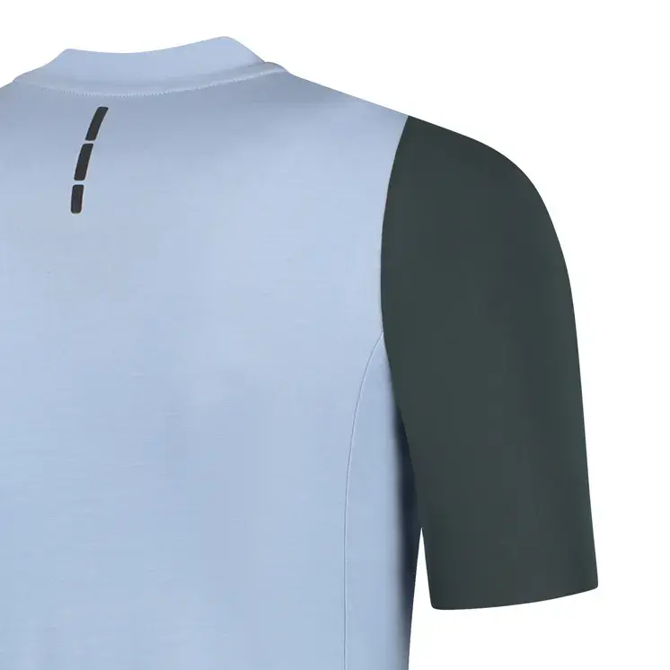 FUTURUM JORIS PRO Merino Fietsshirt Korte Mouwen Lichtblauw Heren