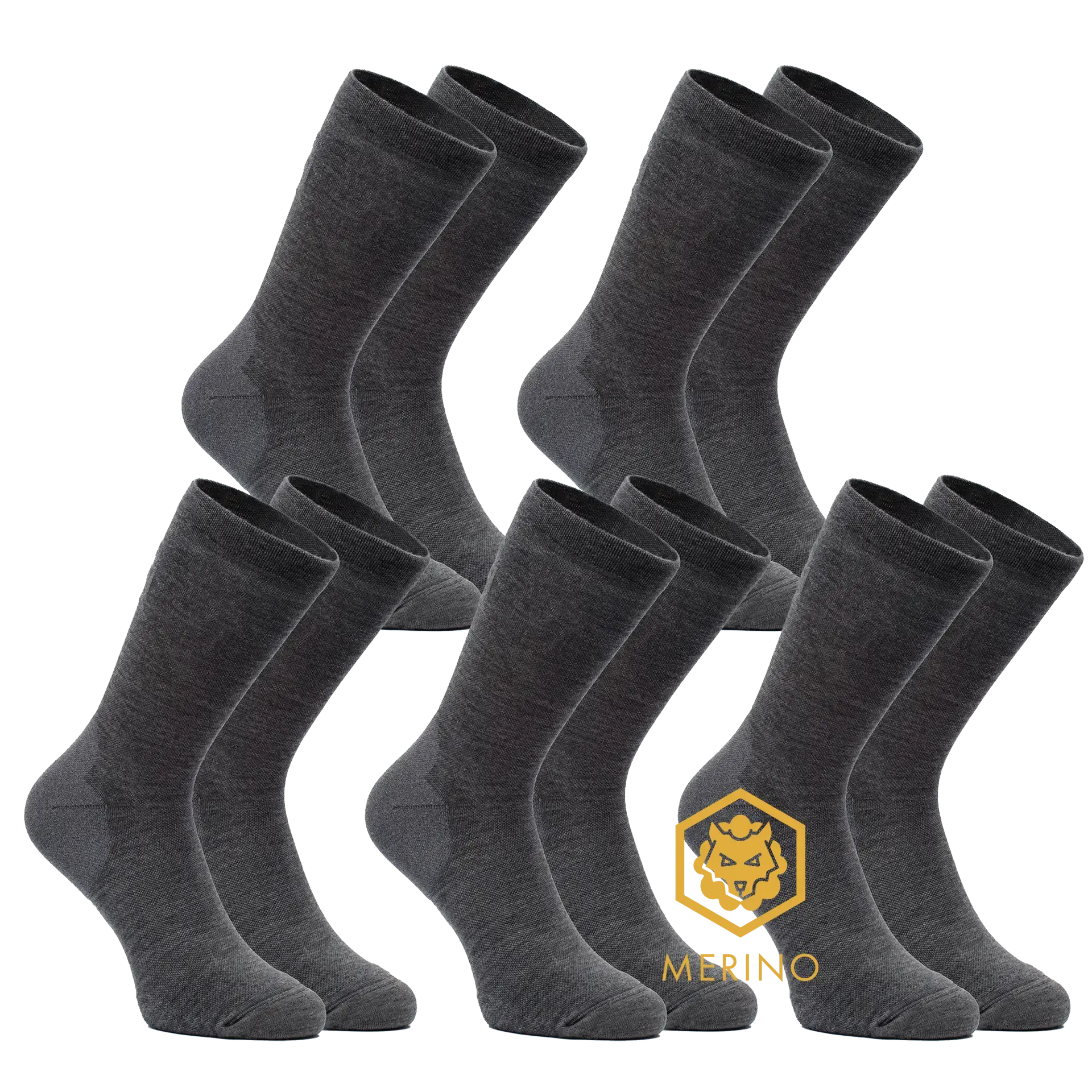 FUTURUM 4 SEASONS III Merino 5-Pack Fietssokken Grijs