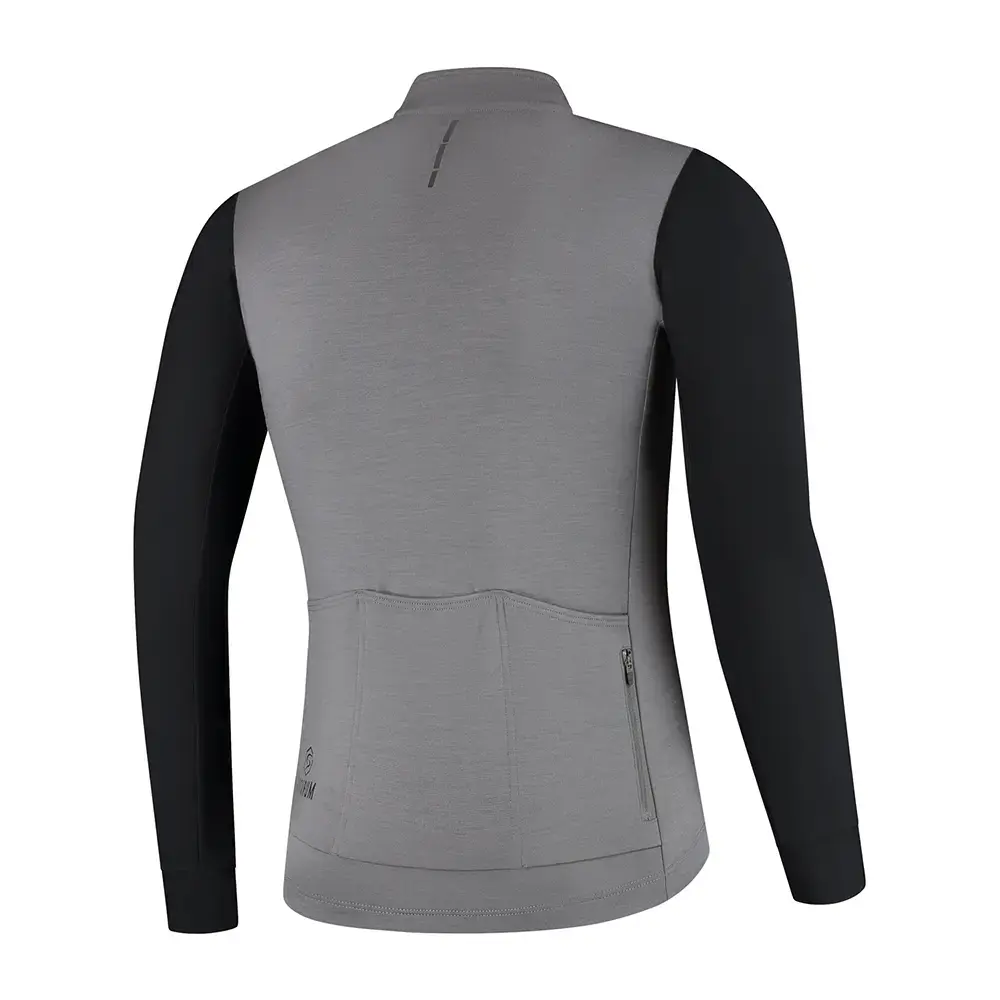 FUTURUM JORIS PRO Merino Fietsshirt Lange Mouwen Grijs Heren