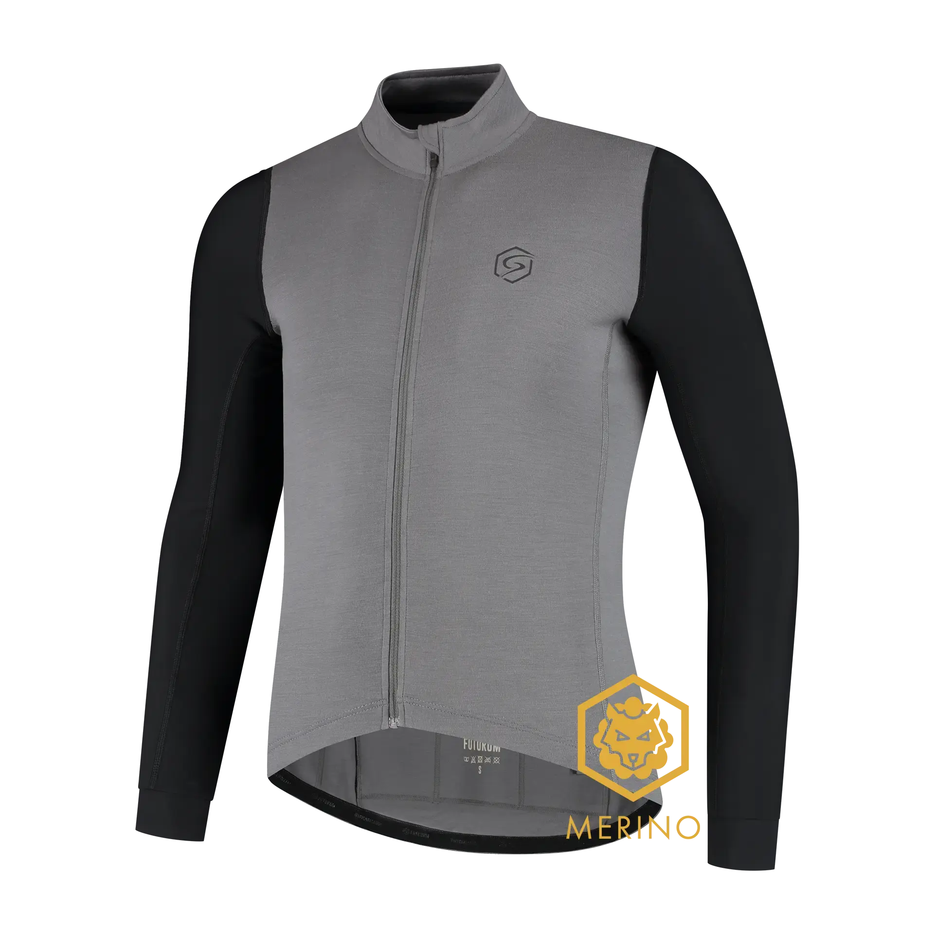 FUTURUM JORIS PRO Merino Fietsshirt Lange Mouwen Grijs Heren