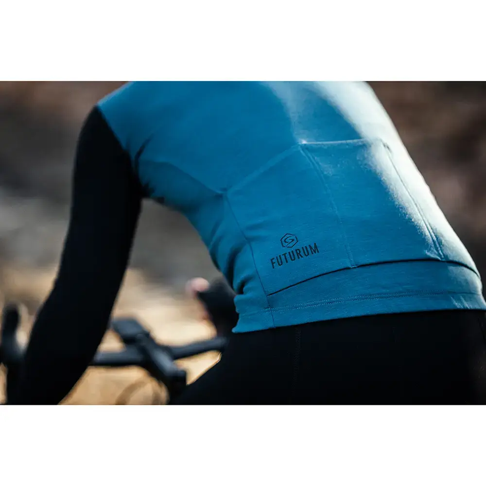 FUTURUM JORIS PRO Merino Fietsshirt Lange Mouwen Blauw Heren