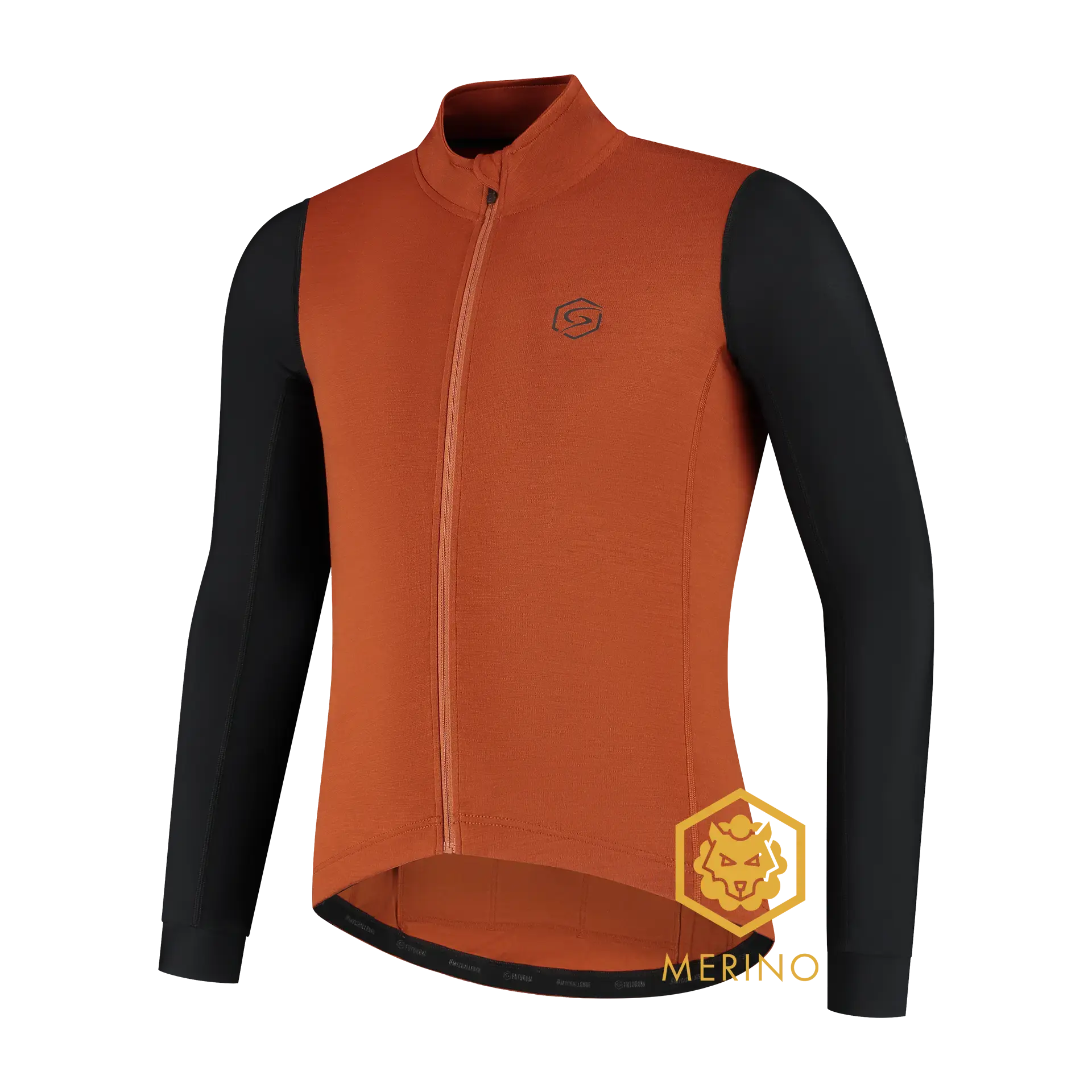 FUTURUM JORIS PRO Merino Fietsshirt Lange Mouwen Oranje Heren