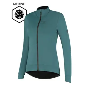 FUTURUM 4 SEASONS PRO Merino Fietsjack Groen/Blauw Dames
