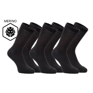 FUTURUM 4 SEASONS III Merino 3-Pack Fietssokken Zwart