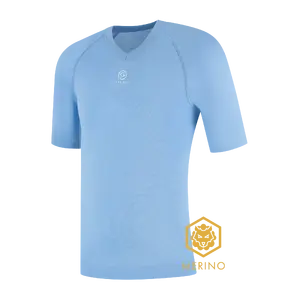 FUTURUM 4 SEASONS Merino Ondershirt Korte Mouwen Lichtblauw