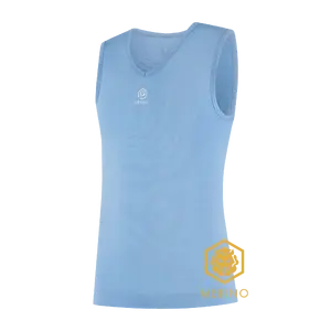 FUTURUM 4 SEASONS Merino Ondershirt Mouwloos Lichtblauw