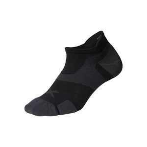 2XU Vectr Cushion No Show Compressiesokken Zwart/Grijs