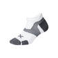 2XU Vectr Cushion No Show Compressiesokken Wit/Grijs