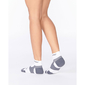 2XU Vectr Light Cushion 1/4 Crew Compressiesokken  Wit/Grijs