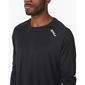 2XU Aero Hardloopshirt Lange Mouwen Zwart Heren