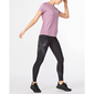 2XU Aero Hardloopshirt Korte Mouwen Lila Dames