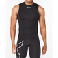 2XU Core Compression Hardloopshirt Zonder Mouwen Zwart/Zilver Heren