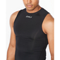 2XU Core Compression Hardloopshirt Zonder Mouwen Zwart/Zilver Heren