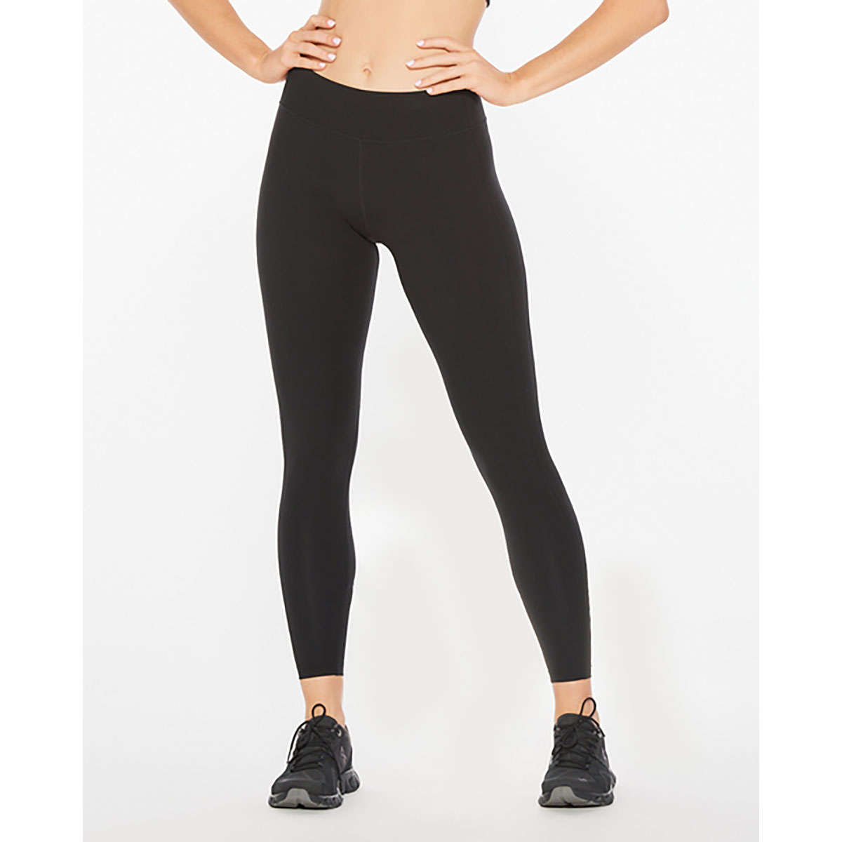 2XU Form Mid-Rise Compression Hardloopbroek Lang Zwart/Zilver Dames
