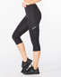2XU Aero Vent Mid-Rise Compression Hardloopbroek 3/4 Zwart/Zilver Dames