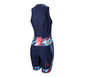 Zone3 Activate Plus Trisuit Zonder Mouwen Donkerblauw/Rood/Blauw Dames