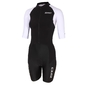 Zone3 Lava Long Distance Full Zip Trisuit Korte Mouwen Zwart/Wit Dames