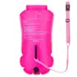 ZONE3 Recycled Swim Safety Buoy/Dry Bag 28L Hi-Vis Roze — afbeelding 2