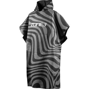 Zone3 Microfibre Omkleed Badjas Zwart/Grijs