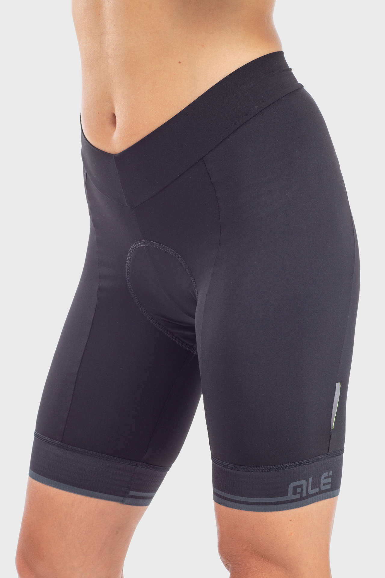 Ale Solid Classico RL Fietsbroek Kort Zonder Bretels Zwart/Grijs Dames