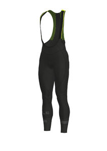 ALE Clima Be-Hot Fietsbroek Lang Met Zeem en Bretels Zwart Heren