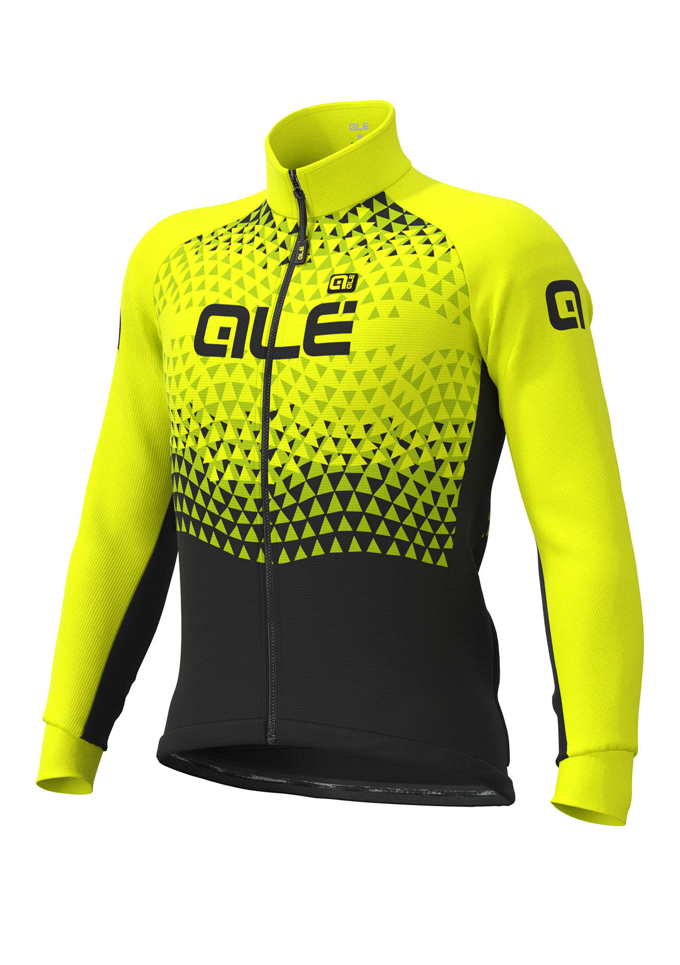 Ale Solid Summit DWR Fietsjack Fluo Geel/Zwart Heren