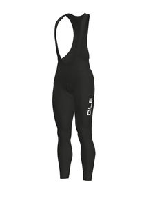 Ale Solid Winter Fietsbroek Lang Met Zeem Zwart/Wit Heren