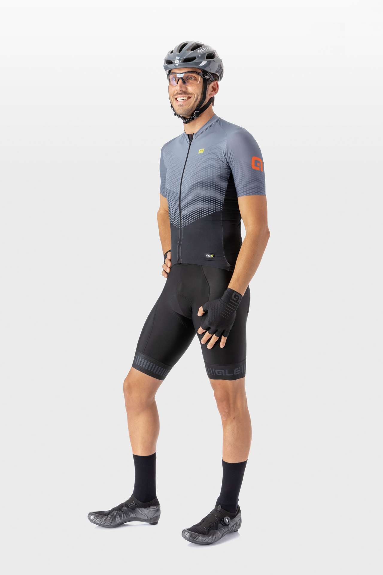 Ale PRR Strada Fietsbroek Kort Zwart/Grijs Heren