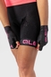 Ale Solid Traguardo Fietsbroek Kort Zwart/Fluo Roze Dames