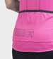 Ale Solid Color Block Fietsshirt Korte Mouwen Roze Dames