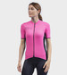 Ale Solid Color Block Fietsshirt Korte Mouwen Roze Dames