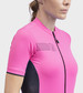 Ale Solid Color Block Fietsshirt Korte Mouwen Roze Dames