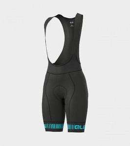 Ale PRR Strada Fietsbroek Kort Zwart/Turquoise Dames