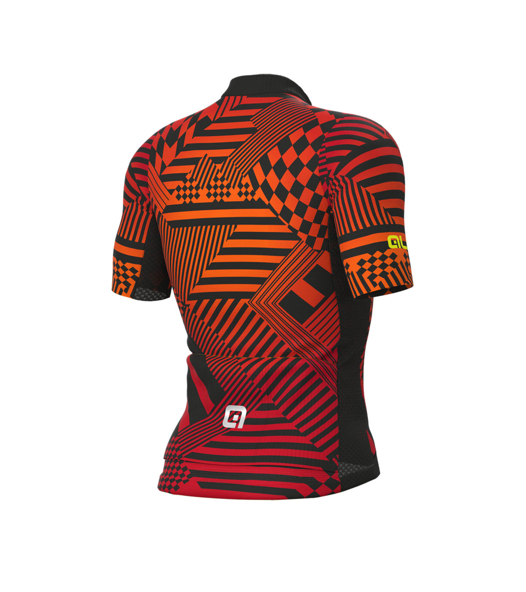 Ale PR-S Checker Fietsshirt Korte Mouwen Rood Heren