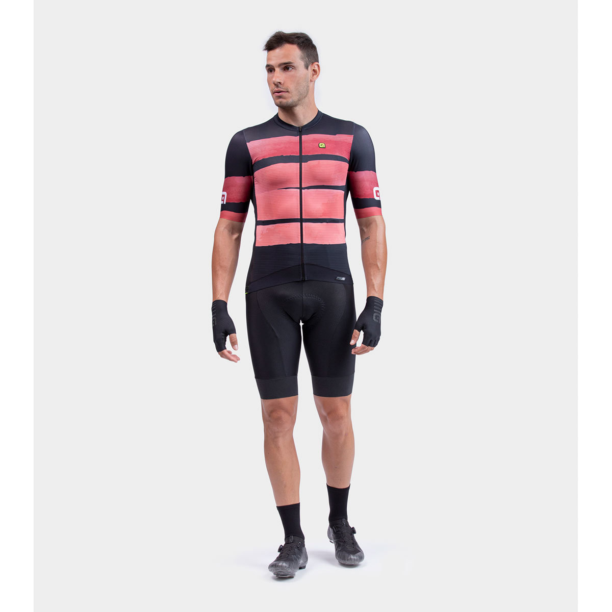 Ale PR-S Track Fietsshirt Korte Mouwen Bordeauxrood Heren