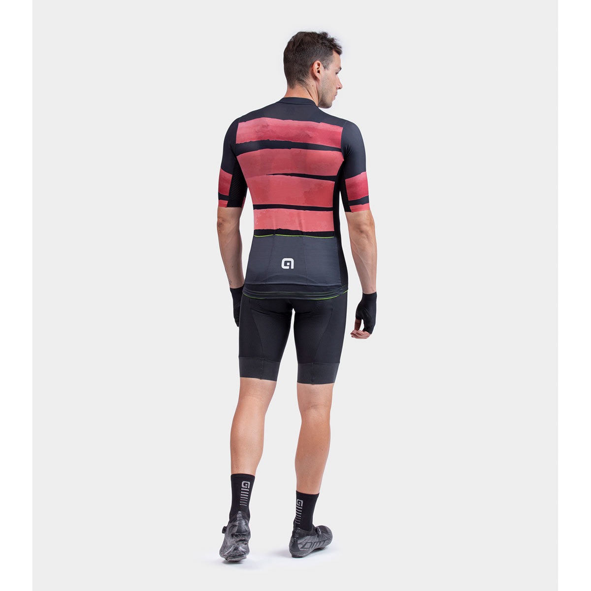 Ale PR-S Track Fietsshirt Korte Mouwen Bordeauxrood Heren