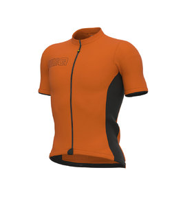 Ale Solid Color Block Fietsshirt Korte Mouwen Oranje Heren