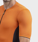 Ale Solid Color Block Fietsshirt Korte Mouwen Oranje Heren