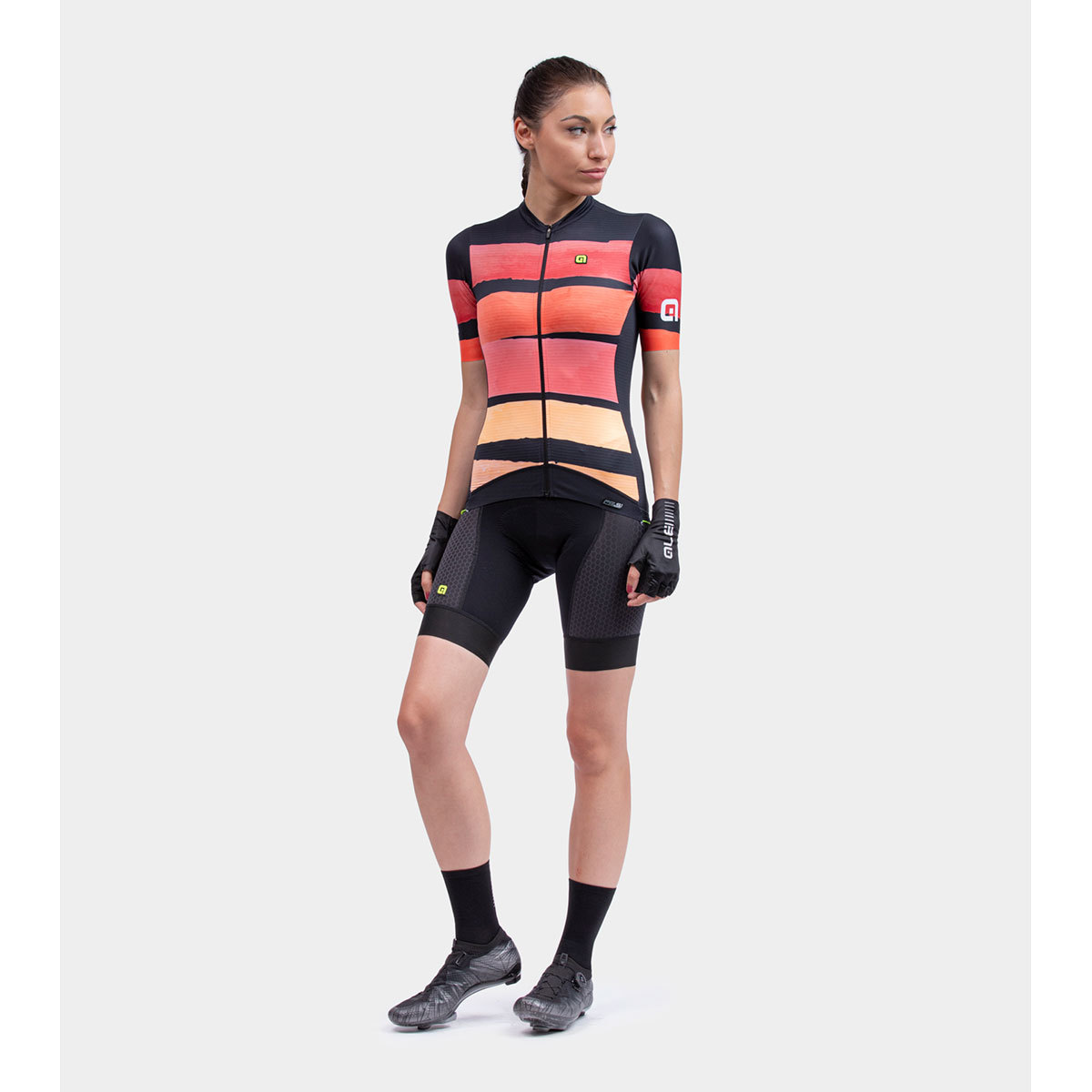 Ale PR-S Track Fietsshirt Korte Mouwen Oranje Dames

