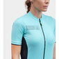 Ale Solid Color Block Fietsshirt Korte Mouwen Aquablauw Dames