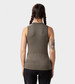Ale Solid Color Block Fietsshirt Zonder Mouwen Olijfgroen Dames